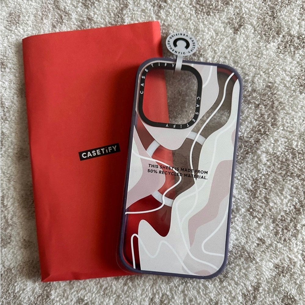 Casetify Iphone 14 Pro MagSafe Impact Case Abstact Earth Lines